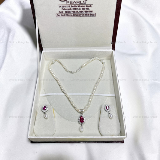 SINGLE LAYER REAL PEARLS SET