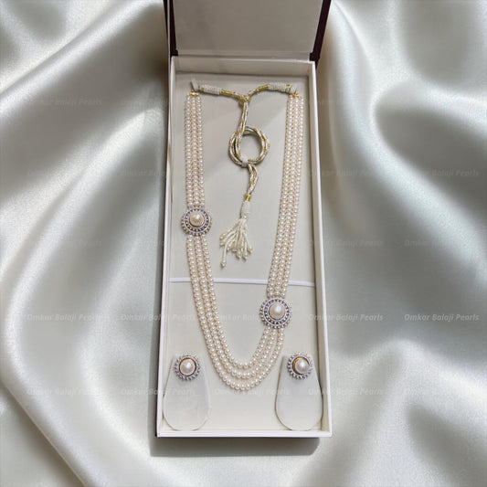 Exclusive Side Dual Locket Pearl Set