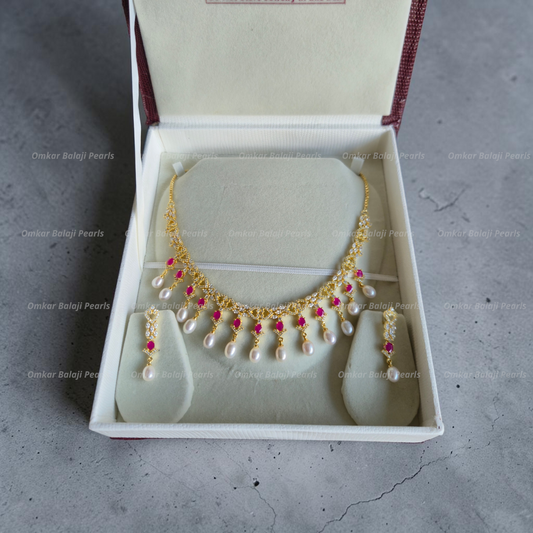 Royal Pearl Necklace set