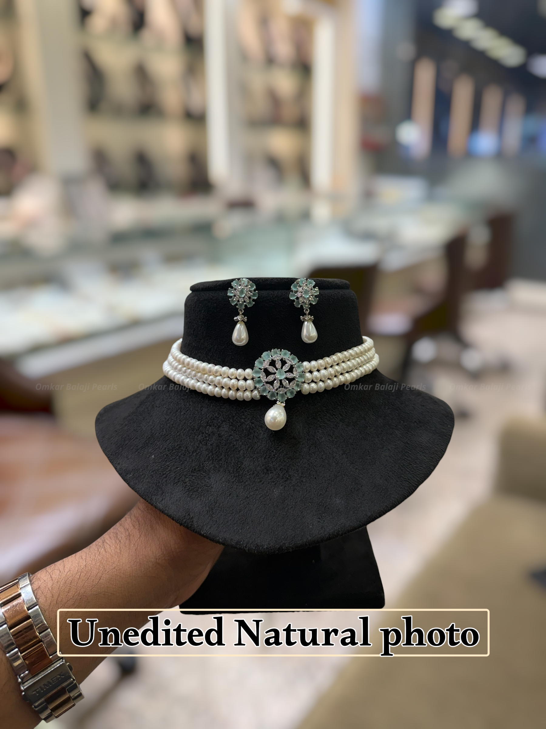 Exclusive Real Pearls Choker Set