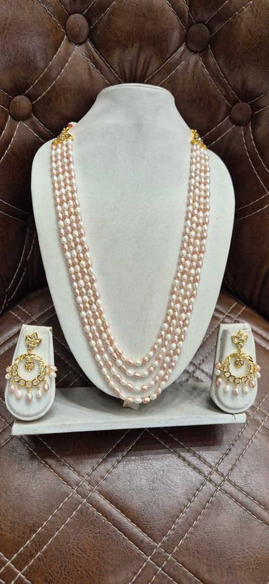 4 Layer multi pearls necklace
