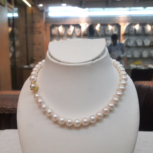 10mm white round pearls set