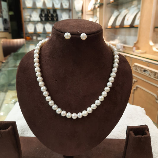 Single Layer Round 8mm Pearls Set