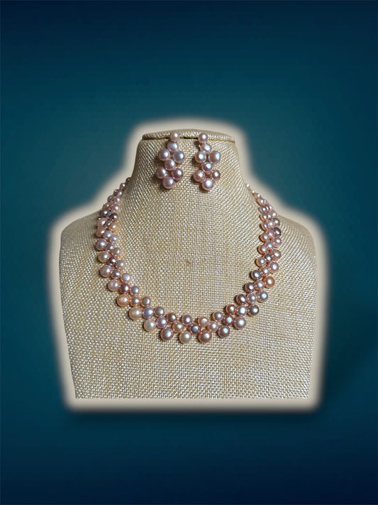 Natural Pink Multi Zig Zak Set