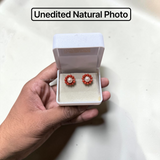 🌺 Real Taiwan Coral & Natural Pearl Stud Earrings 🌺