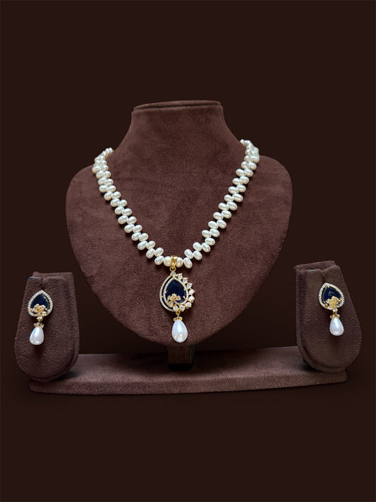 Flower Pearls Set Blue