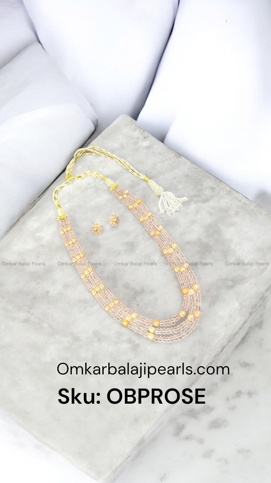 [ Restocked ] Rose Quarts & Pearls