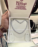 Ash Grey Pearls Set (Oval Shape)