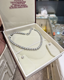 Ash Grey Pearls Set (Oval Shape)