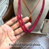Real Ruby – Rare Iseral Cut 2-Line Mala