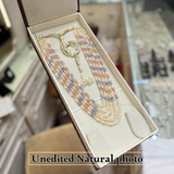 Rare Cornflake Baroque Pearl 5-Layer Mala