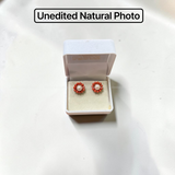 🌺 Real Taiwan Coral & Natural Pearl Stud Earrings 🌺