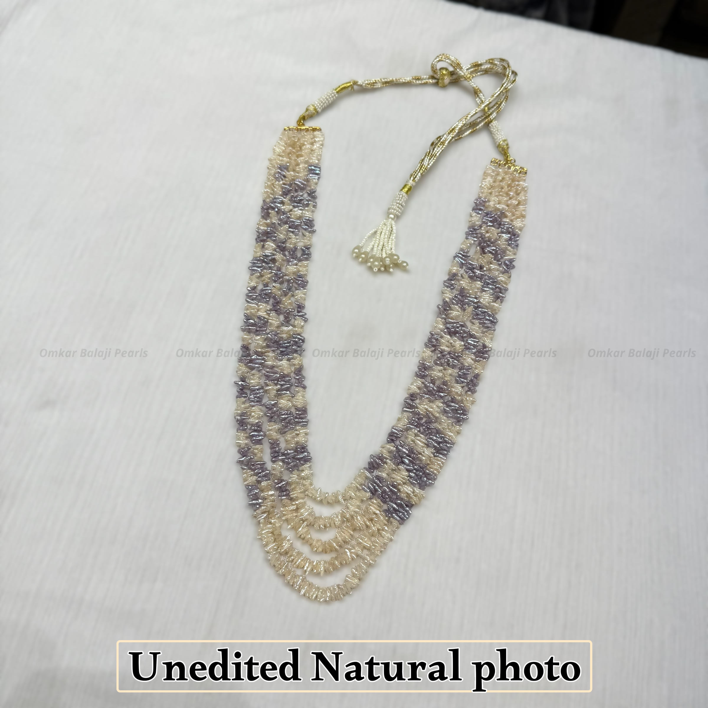 Rare Cornflake Baroque Pearl 5-Layer Mala [ 2 Colour ]