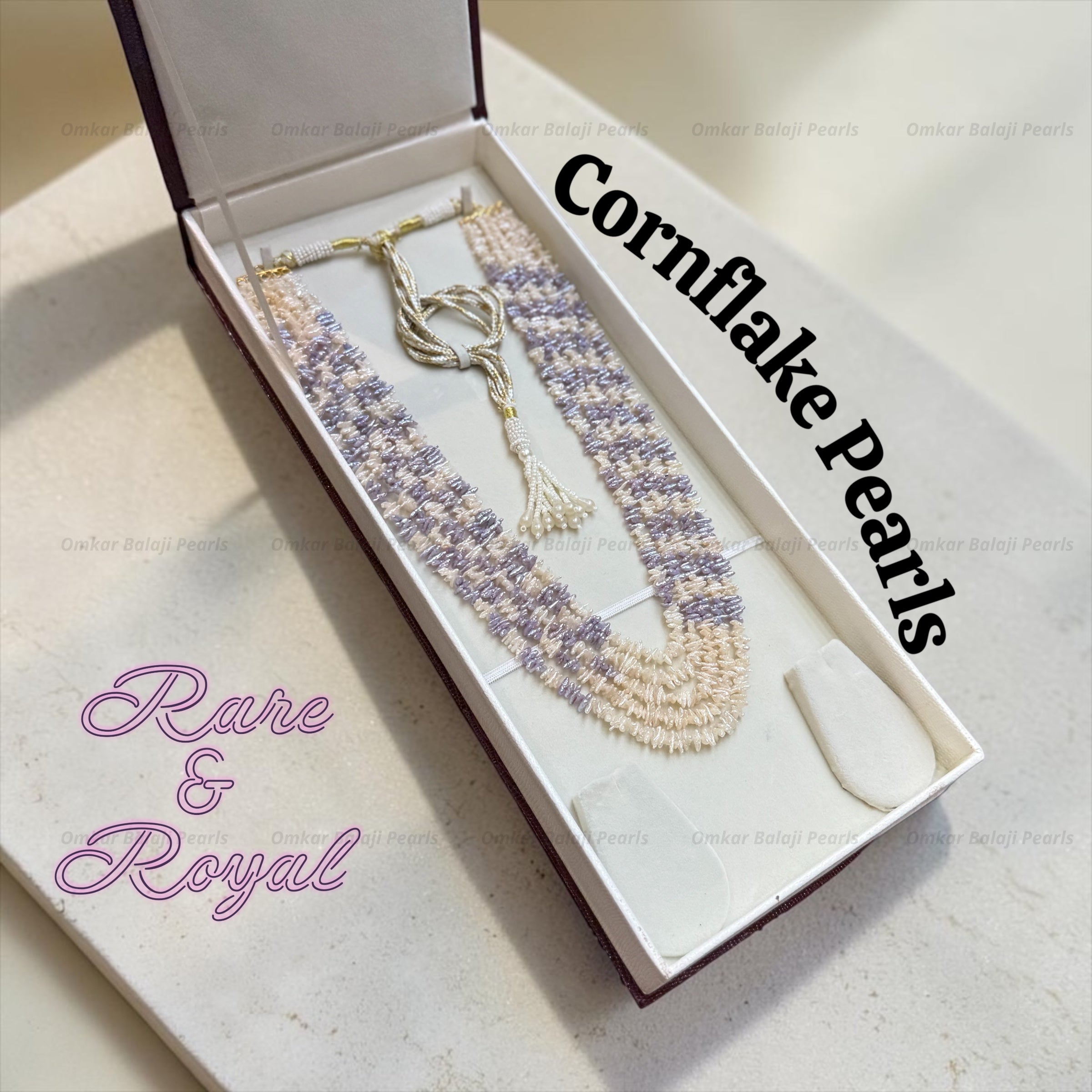 Rare Cornflake Baroque Pearl 5-Layer Mala [ 2 Colour ]