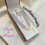 Rare Cornflake Baroque Pearl 5-Layer Mala [ 2 Colour ]