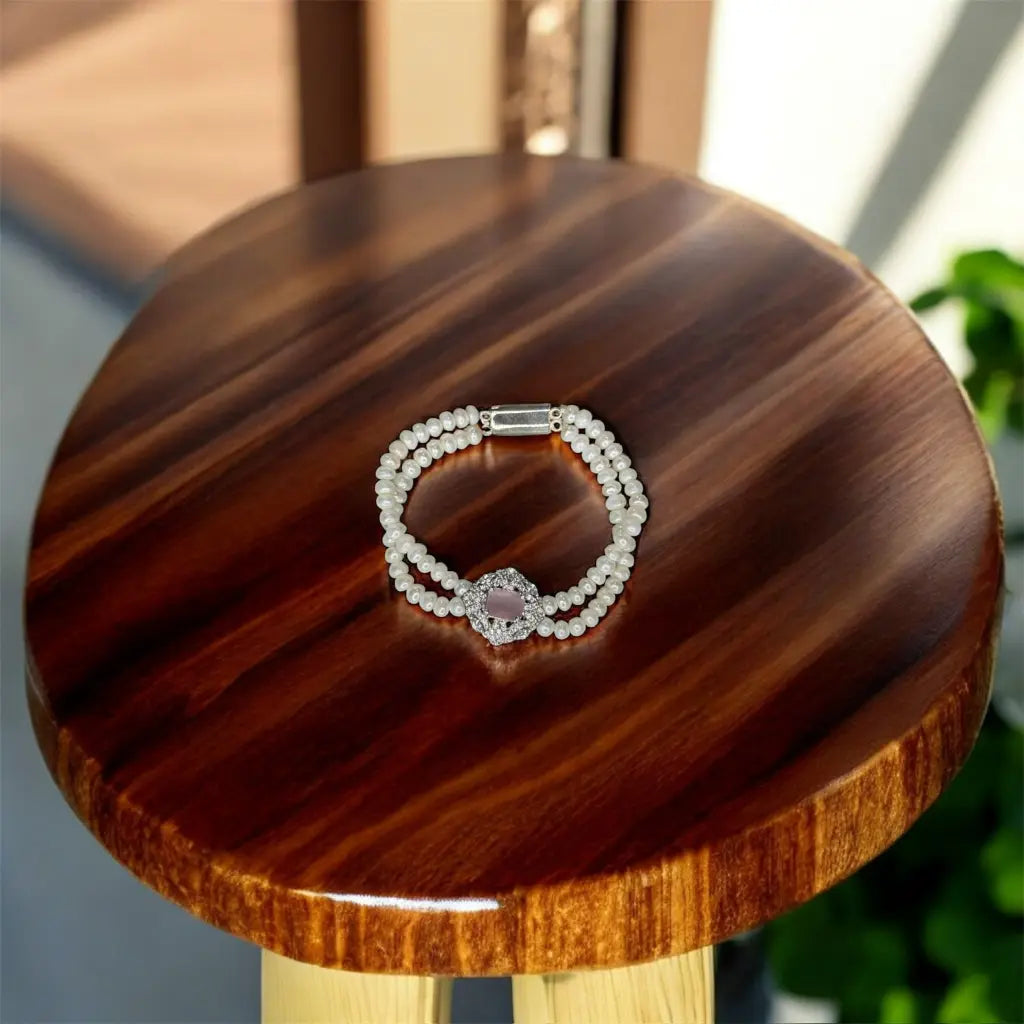 Rose Pink 2 Layer Braclet