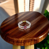 Flower Red 2 Layer Braclet