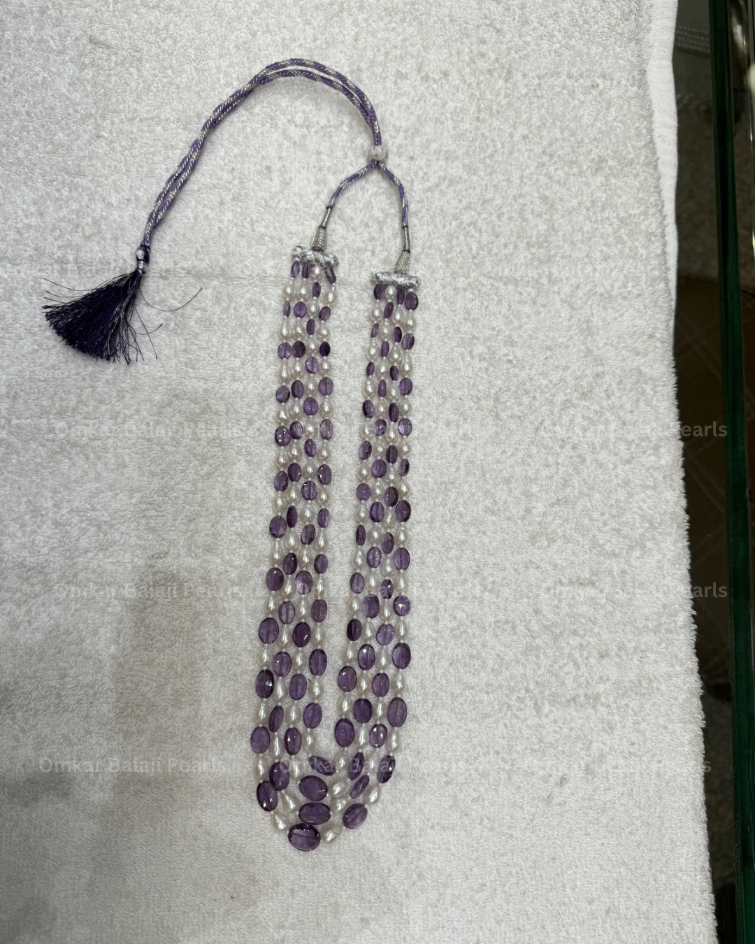 Real Amethyst & Real Pearls set