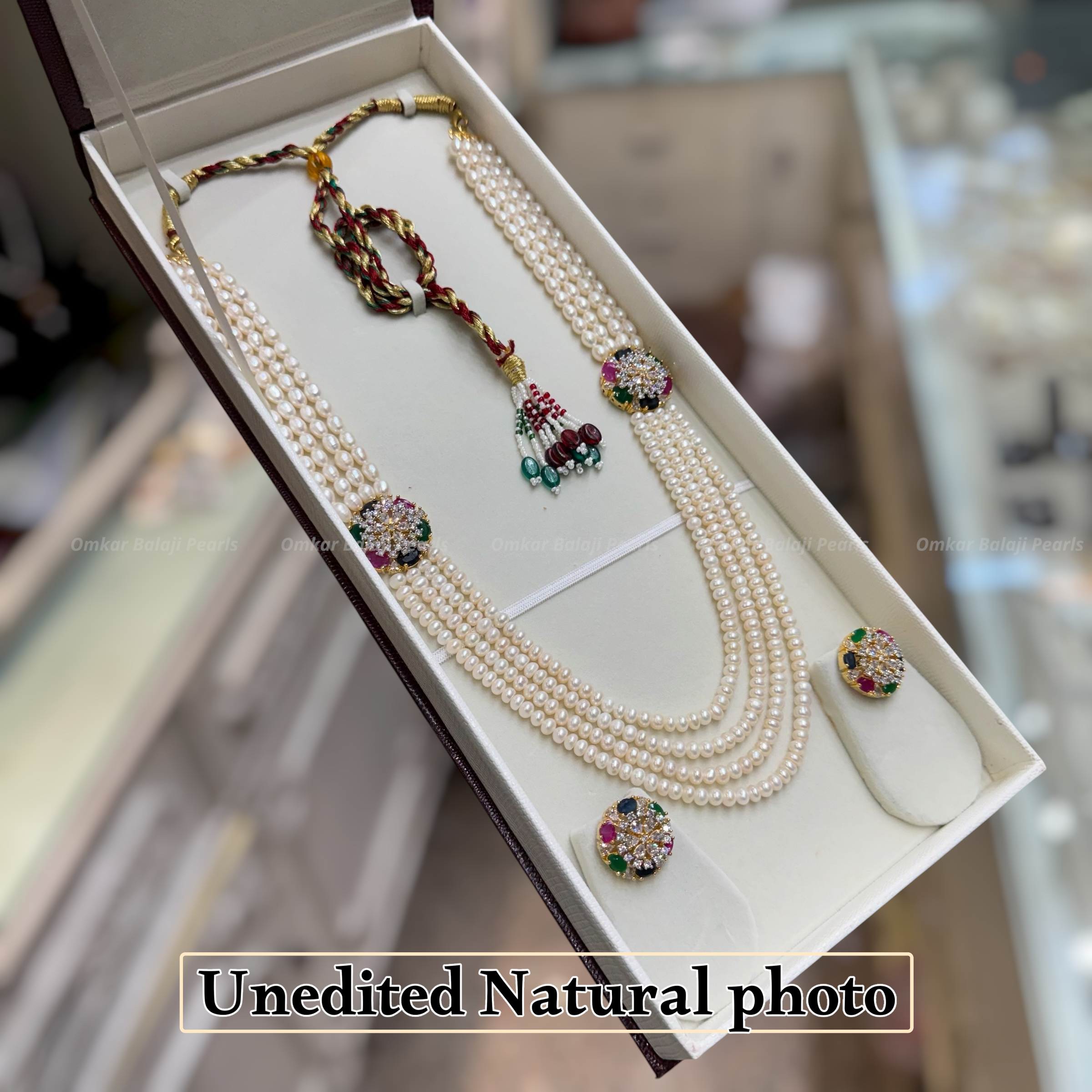 ✨ Exclusive Masterpiece – Real Pearl Multi-Layer Necklace Set ✨