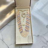 Rare Cornflake Baroque Pearl 5-Layer Mala