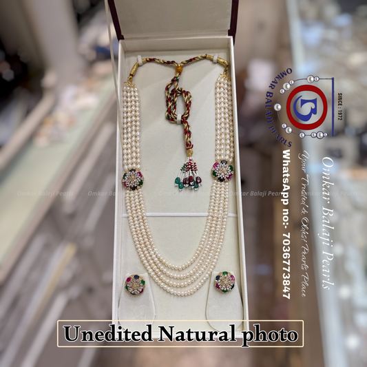 ✨ Exclusive Masterpiece – Real Pearl Multi-Layer Necklace Set ✨