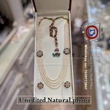 ✨ Exclusive Masterpiece – Real Pearl Multi-Layer Necklace Set ✨