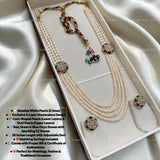 ✨ Exclusive Masterpiece – Real Pearl Multi-Layer Necklace Set ✨