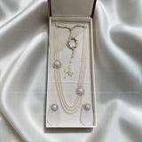 Exclusive Side Dual Locket Pearl Set