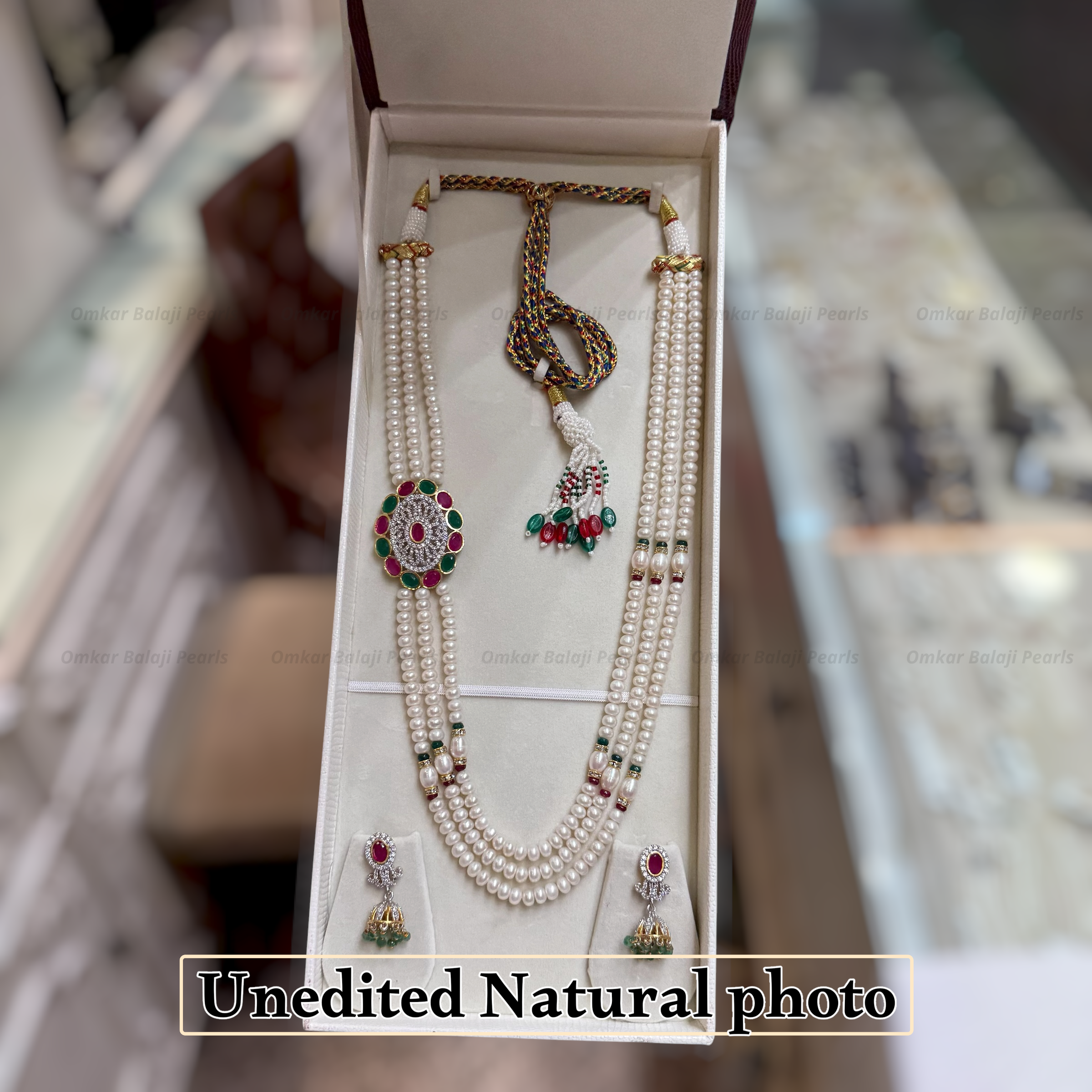Real Pearls Side Piece with Jhumki