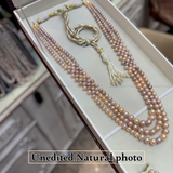 Handcrafted Gradation Pink Real Pearl Mala – Natural Shades
