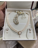 Statement Double layer Pearls set