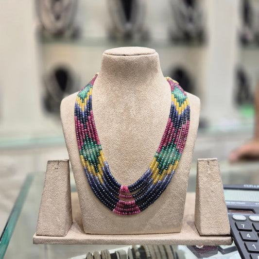 Multi Sapphire Beads 7 Lines