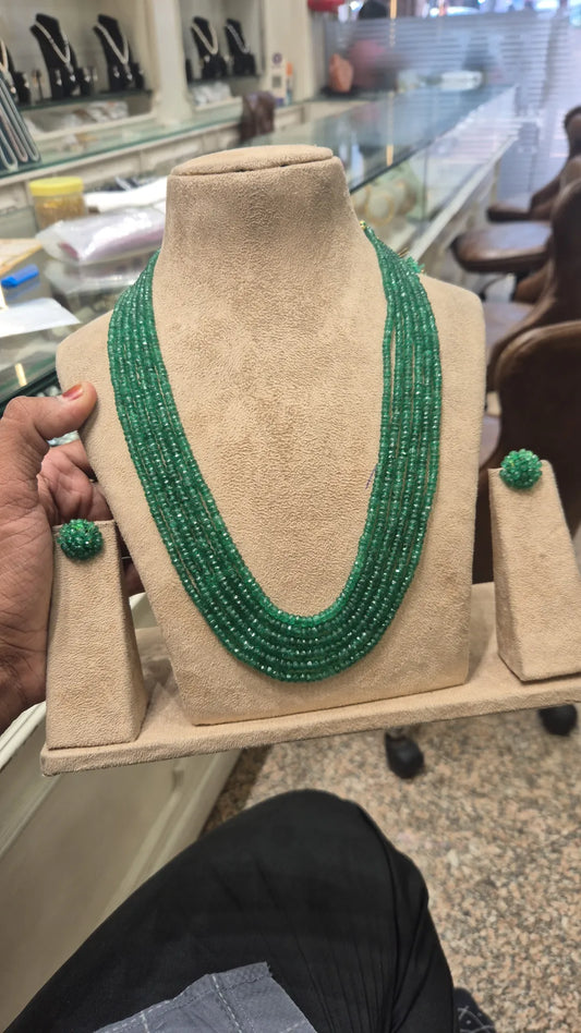 Beryl Emerald 6 line with Studs