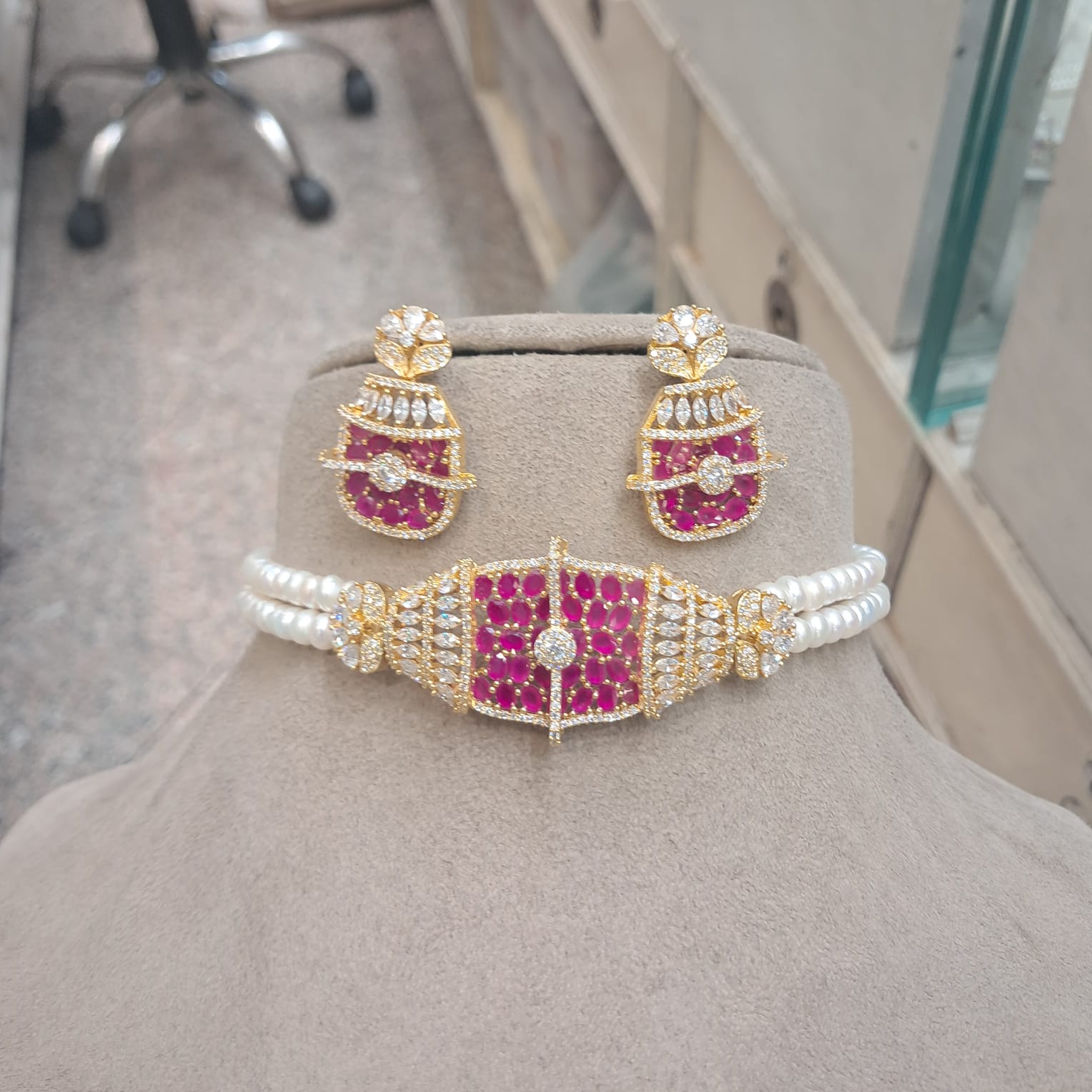 Choker Set Trending [ 2line RED ]