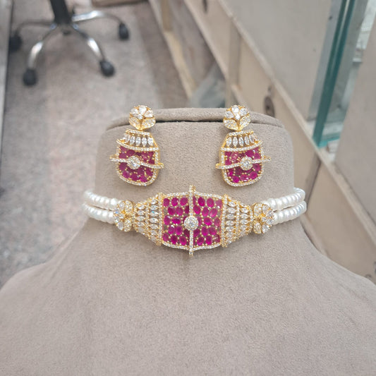 Choker Set Trending [ 2line RED ]