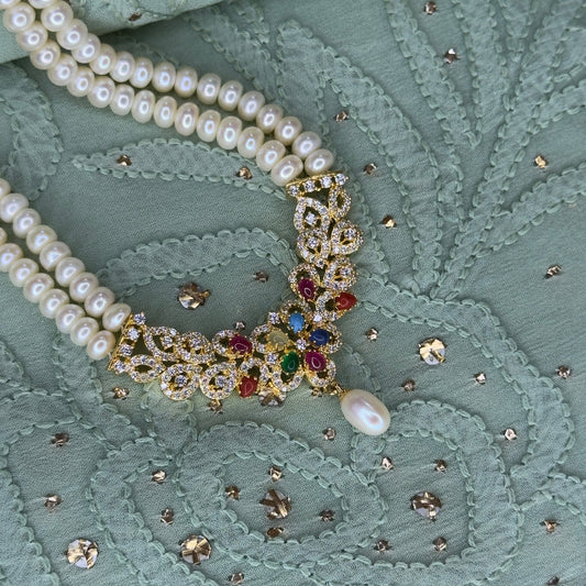 Replica Of Gold Set Navratna stones