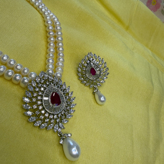 Red Set Of 2 layer Pearls