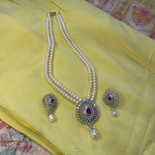 Red Set Of 2 layer Pearls