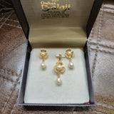 Elegant Locket Set Of Real Pearls