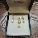 Elegant Locket Set Of Real Pearls