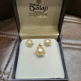Elegant Locket Set Of Real Pearls