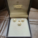 Elegant Locket Set Of Real Pearls