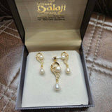 Elegant Locket Set Of Real Pearls