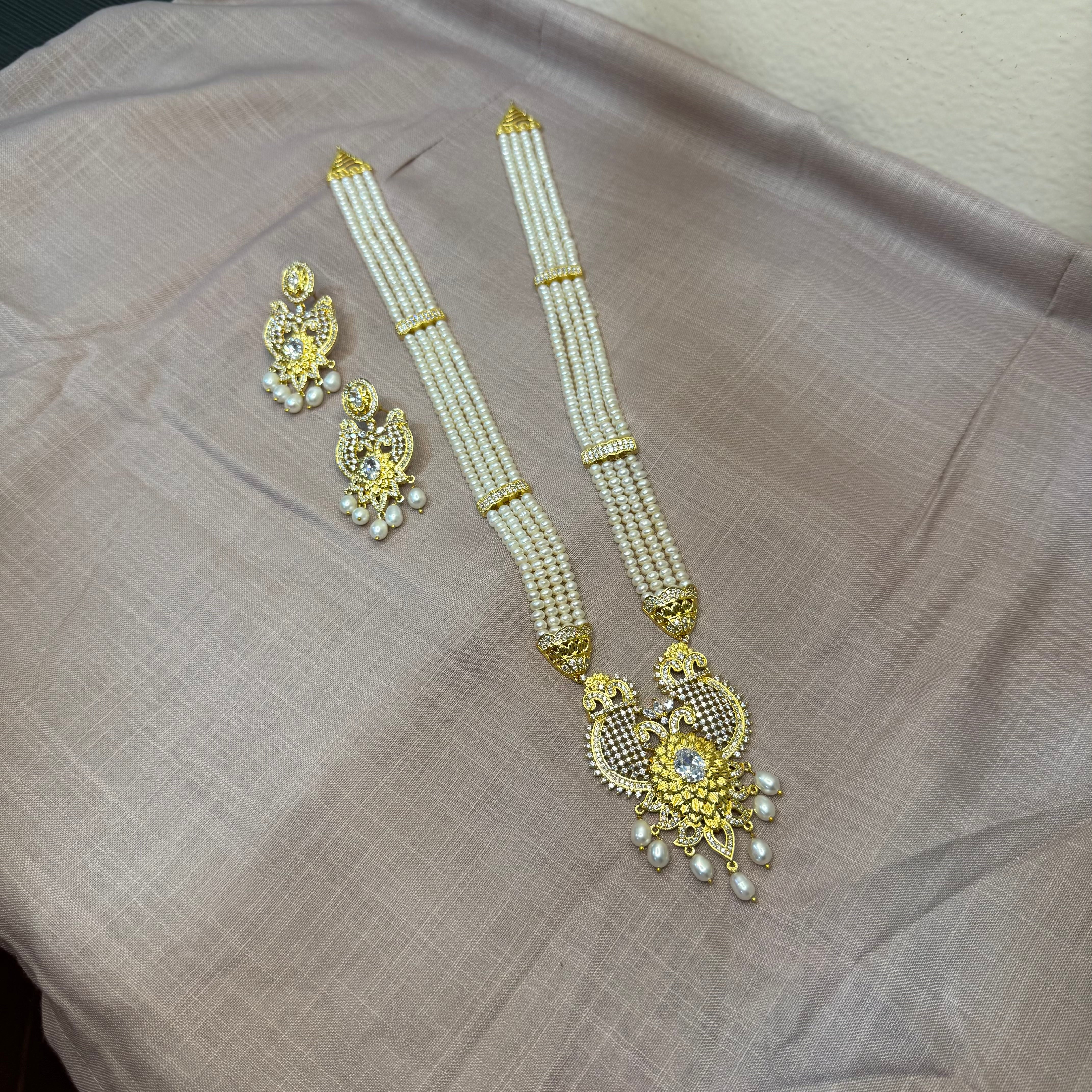 Daimond Style Raani Haar [full White]