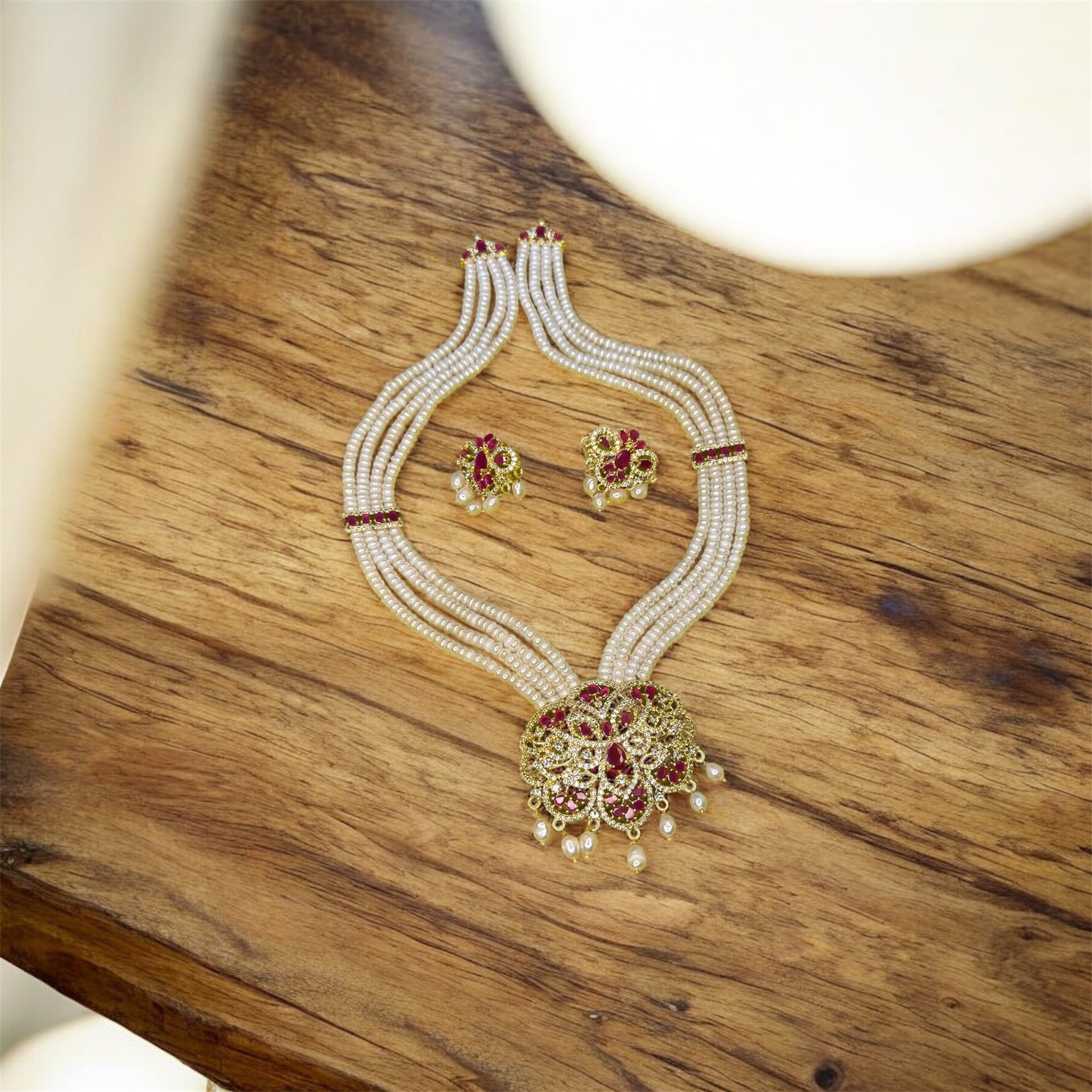 Raani Haar Of Real Pearls [ RED ]