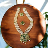 Raani Haar Of Real Pearls [ Green ]