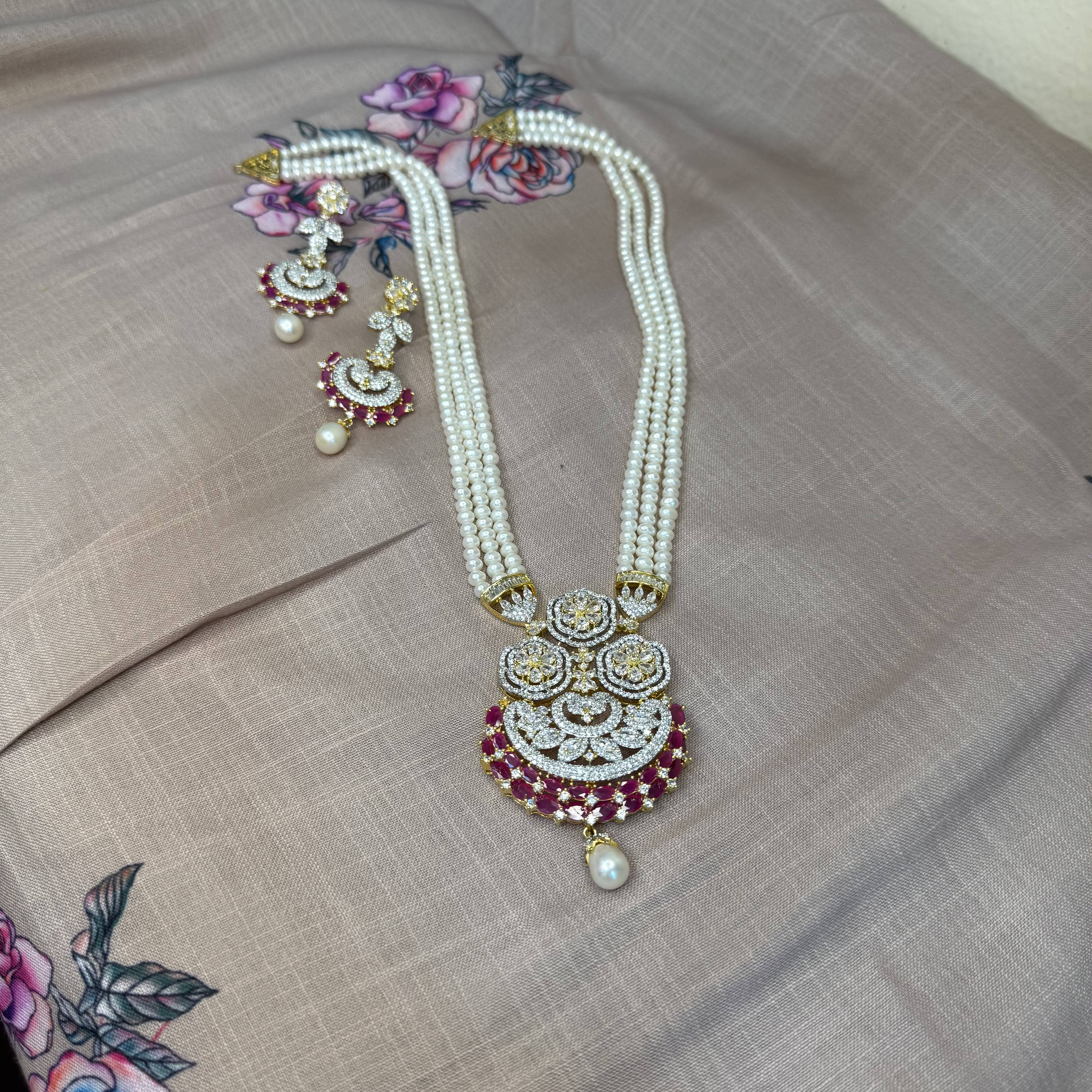 Daimond Style Raani Haar [RED]