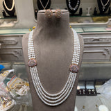 Exclusive Rose Pink color Side Piece Of Real Pearls