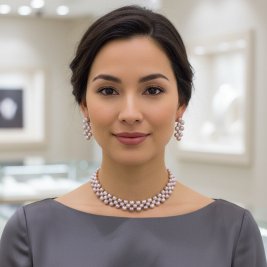 Natural Pink Multi Zig Zak Set