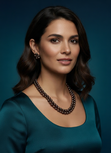 Copper Shade 2 Layer Pearls Set